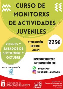Cabanillas del campo convoca dos cursos de monitor de tiempo libre