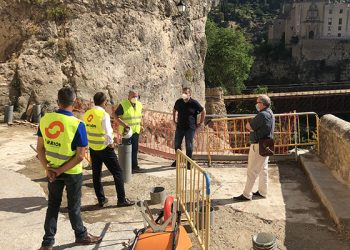 La reconstrucción del muro de la calle Canónigos de Cuenca comenzará en 10 días
