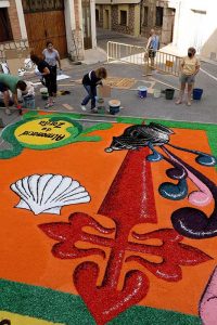 Almonacid de Zorita ha formado parte de la iniciativa de alfombra mundial jacobea en el día de Santiago