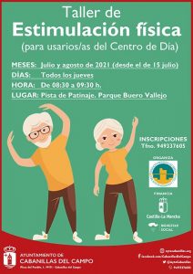 El Centro de Día de Cabanillas lanza un taller de estimulación física para mayores, en el Parque Buero Vallejo