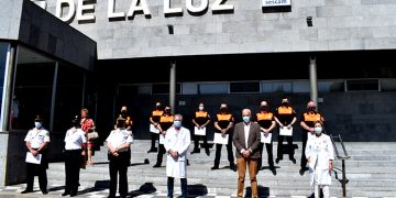 La Policía Nacional de Cuenca reconoce al personal de seguridad privada del Hospital ‘Virgen de la Luz’ y centros asociados por su labor durante el covid