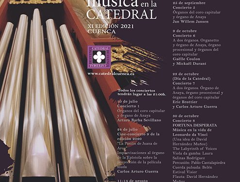 La XI Edición de ‘Música en la Catedral’ 2021 contará con 10 conciertos y un curso internacional de Órgano Renacentista