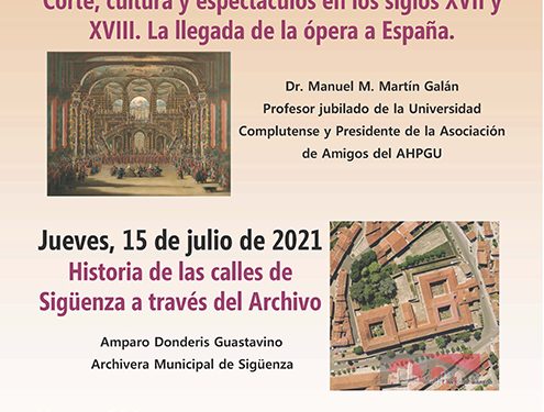 Los días 14 y 15 de julio, XVI Ciclo de Conferencias de Archivo en Sigüenza 1 Los días 14 y 15 de julio, XVI Ciclo de Conferencias de Archivo en Sigüenza