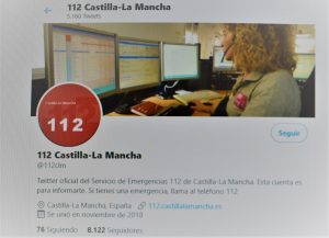 La cuenta oficial de Twitter del 1-1-2 de C-LM, creada para reforzar la comunicación con la ciudadanía, supera los 8.000 seguidores