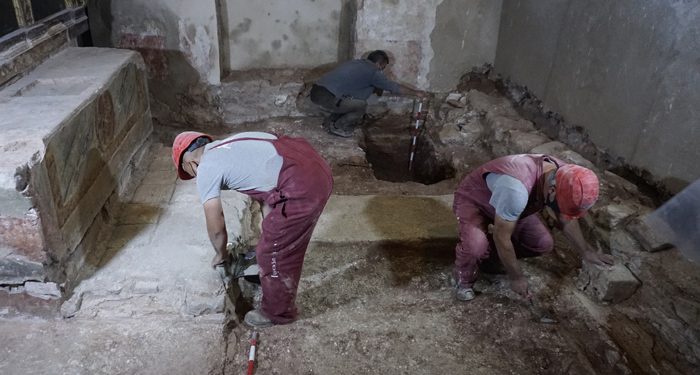 Avanzan los trabajos de restauración de la capilla de San Andrés de Rueda de la Sierra