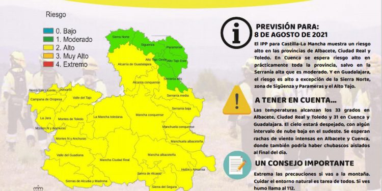 Riesgo alto de incendios y moderado en las sierras 1 dia n8