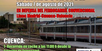 El Ayuntamiento de Huete se adhiere a la manifestación convocada por la Agrupación “Pueblos con el Tren” para este sábado 7 de agosto