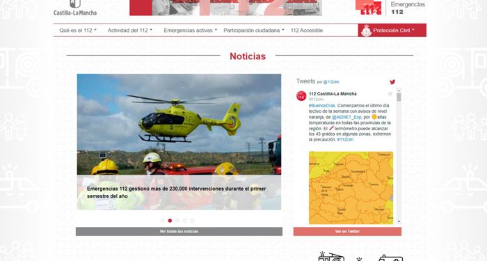 El nuevo portal del 1-1-2 de Castilla-La Mancha recibe cerca de 28.000 visitas en casi un año de funcionamiento