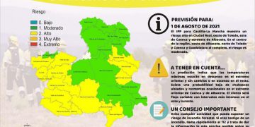 Riesgo alto de incendios en el este de Cuenca