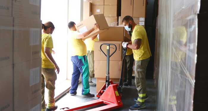 La Junta ha repartido esta semana más de 203.000 artículos de protección en los centros sanitarios