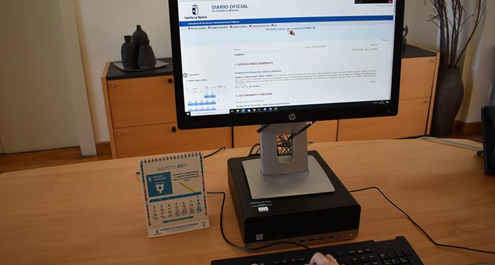 La web del Diario Oficial de Castilla-La Mancha recibe más de 1,2 millones de visitas en el primer semestre del año