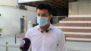 Román García en la rueda de prensa de esta mañana