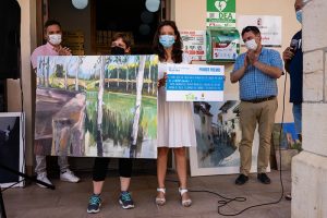 Una colorista visión del puente sobre el río Tajo, Primer Premio del XVIII Concurso de Pintura Rápida ‘Villa de Trillo’