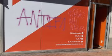 Aparecen pintadas en la sede de Ciudadanos en Cuenca