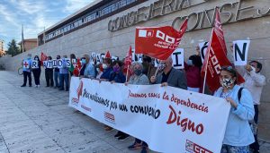 CCOO se moviliza para exigir a la Junta mayor financiación de las plazas públicas y mejoras de ratios en las residencias de mayores de CLM