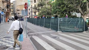 Comienzan las obras de emergencia en la Plaza de la Hispanidad de Cuenca