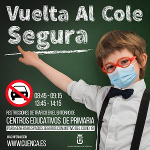 Este jueves se retoman los cortes de tráfico en el entorno de los colegios de Cuenca para generar espacios seguros