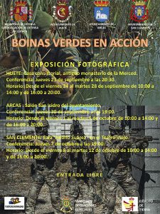 Huete, Arcas y San Clemente podrán disfrutar de una exposición fotográfica sobre Boinas Verdes en Acción 