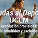 Publicada la resolución provisional la convocatoria de Ayudas al Deporte de la UCLM