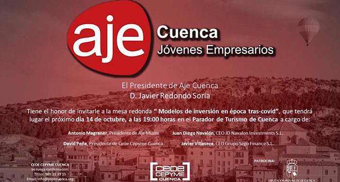 AJE Cuenca celebra el próximo jueves una mesa redonda sobre modelos de inversión tras el covid