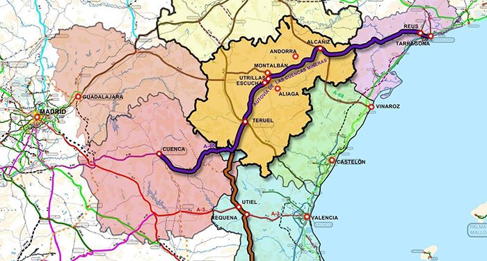 Teruel Existe no se olvida de la autovía con Cuenca.... Y une fuerzas con la Cámara de Comercio de Reus 1 autovia a 40 y corredor interior mediterraneo