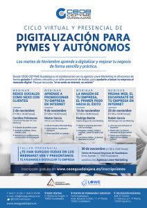 CEOE-Cepyme Guadalajara programa un nuevo ciclo de digitalización pymes y autónomos