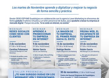 CEOE-Cepyme Guadalajara programa un nuevo ciclo de digitalización pymes y autónomos