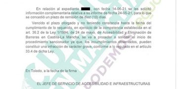 Cuenca en Marcha desvela que la Junta inició un procedimiento sancionador contra el Ayuntamiento por no cumplir la Ley de Accesibilidad