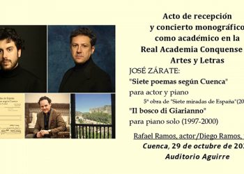 El compositor José Zárate será nuevo miembro de la RACAL el próximo viernes 29 de octubre