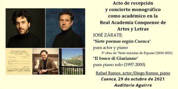 El compositor José Zárate será nuevo miembro de la RACAL el próximo viernes 29 de octubre