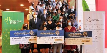 Eurocaja Rural participa en la entrega de premios del IV Programa de Apoyo a Emprendedores de Guadalajara