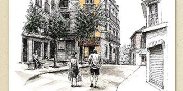 Exposición de dibujos de Guadalajara de Ángel Malo Ocaña en la Multiusos de la Diputación