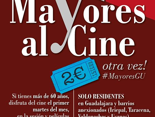 ‘Mayores al cine’ regresa a Guadalajara el 2 de noviembre con un precio de 2 euros por entrada el primer martes de cada mes