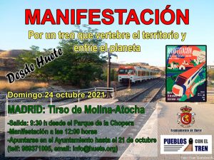 Nuevas manifestaciones en defensa del ferrocarril en Cuenca y en Madrid