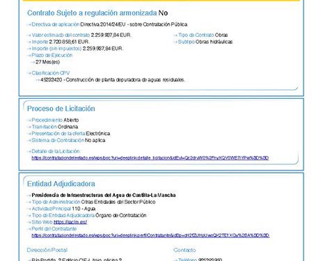 Sale a licitación la depuradora de Brihuega