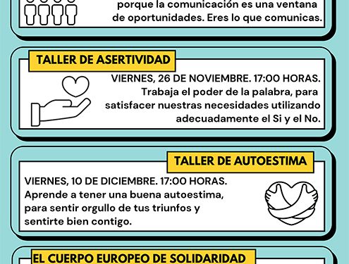 El Centro Joven de Guadalajara impartirá talleres formativos dirigidos a adolescentes y jóvenes para fortalecer su autoestima y confianza