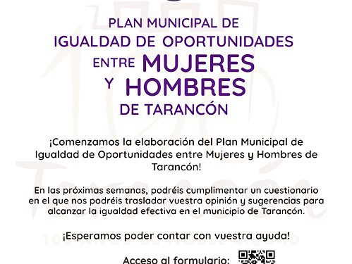 Tarancón abre un proceso de participación ciudadana para la elaboración del Plan Municipal de Igualdad