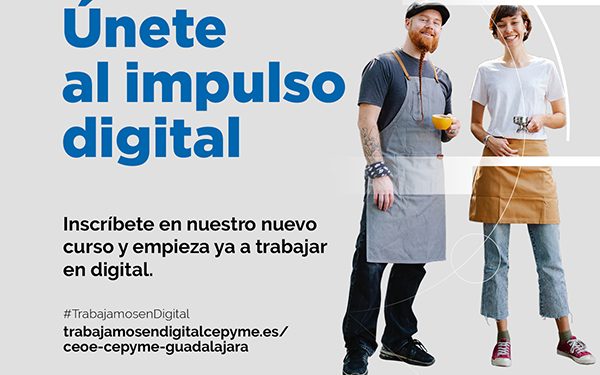 CEOE-Cepyme Guadalajara pone a disposición de trabajadores y autónomos el curso “Digitalización aplicada al sector productivo”