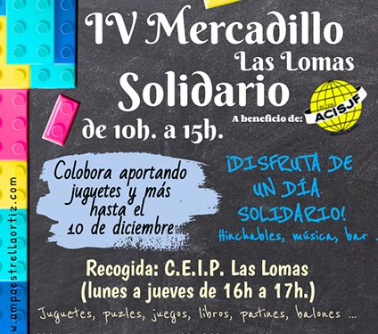 El AMPA Estrella Ortiz del C.E.I.P. Las Lomas vuelve a organizar un mercadillo de juguetes solidario