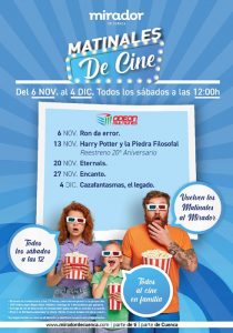El Mirador de Cuenca organiza Matinales de Cine para toda la familia
