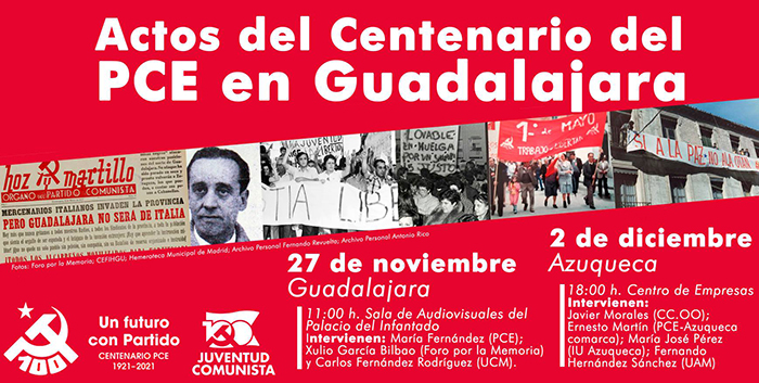 El PCE celebra su centenario en Guadalajara con actos con un fuerte componente histórico 1 El PCE celebra su centenario en Guadalajara con actos con un fuerte componente histórico