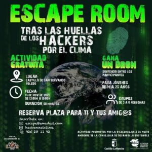 'Escape Room' para concienciar sobre el cambio climático a la población juvenil