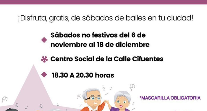 Este sábado regresan en Guadalajara los bailes para mayores en el Centro Social de la Calle Cifuentes