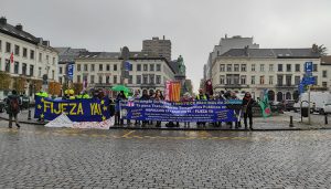 Informáticos del Sescam protestan en Bruselas por su situación
