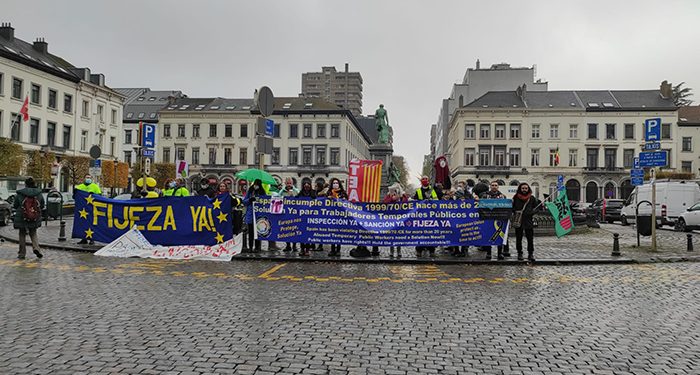 Informáticos del Sescam protestan en Bruselas por su situación
