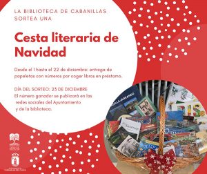 La Biblioteca de Cabanillas sorteará una gran Cesta Literaria de Navidad entre sus usuarios