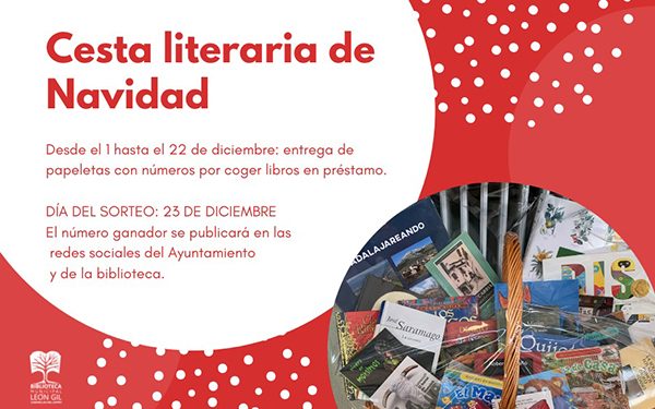 La Biblioteca de Cabanillas sorteará una gran Cesta Literaria de Navidad entre sus usuarios 1 La Biblioteca de Cabanillas sorteará una gran Cesta Literaria de Navidad entre sus usuarios
