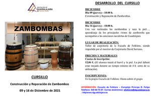 La Escuela de Folklore de Diputación de Guadalajara convoca un cursillo de construcción de zambombas