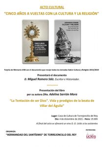 La Hermandad del Santísimo de Torrejoncillo del Rey presenta el documento Cinco Años a vueltas con la cultura y la religión