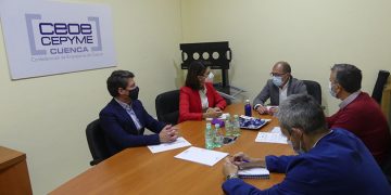 La patronal conquense y y la Diputación de Cuenca analizan los trabajos conjuntos de lucha contra la despoblación